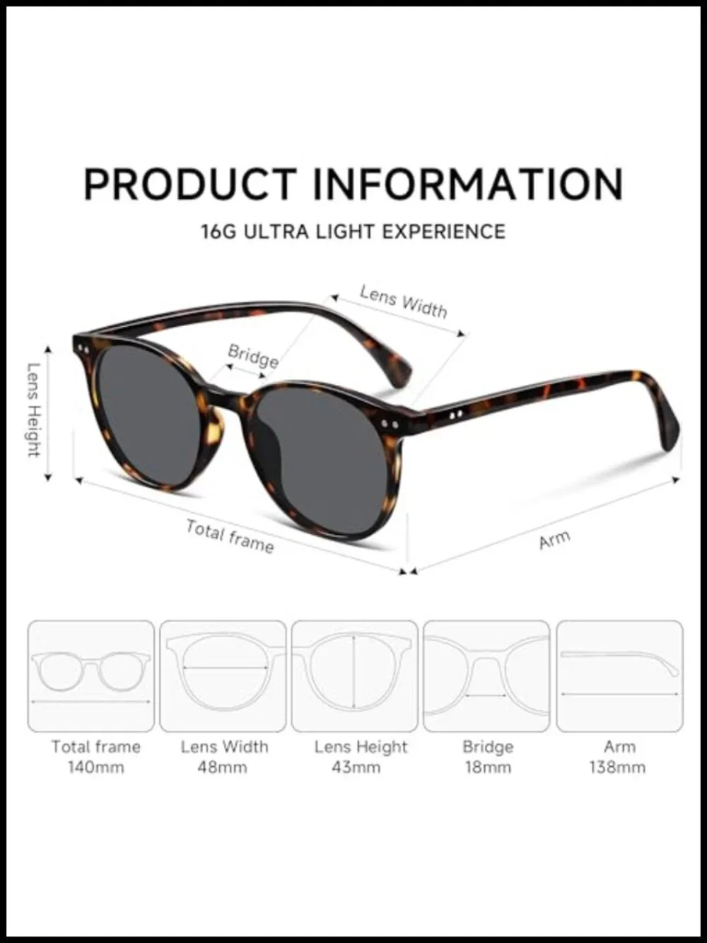 Polarized Retro Round Sunglasses UV Protection Small Frame Trendy
